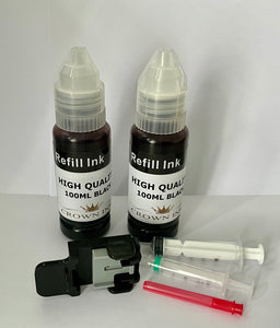 HP INK REFILL KIT FOR BLACK 62 62XL WITH 200ML INK